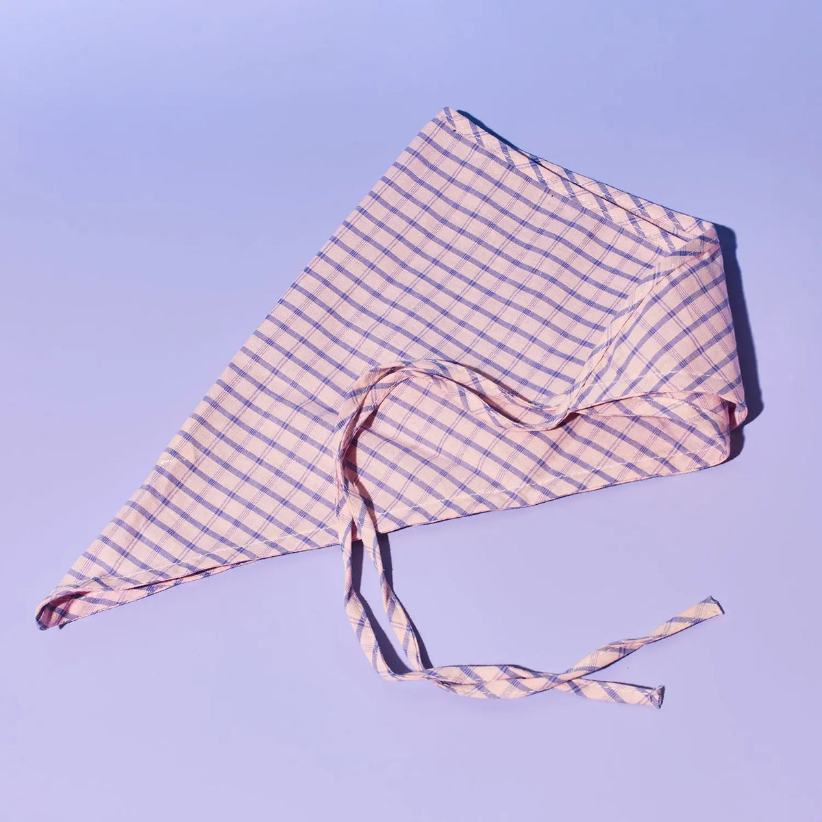 Plaid Triangle Headscarf Bandana - Purple Haila | Friends