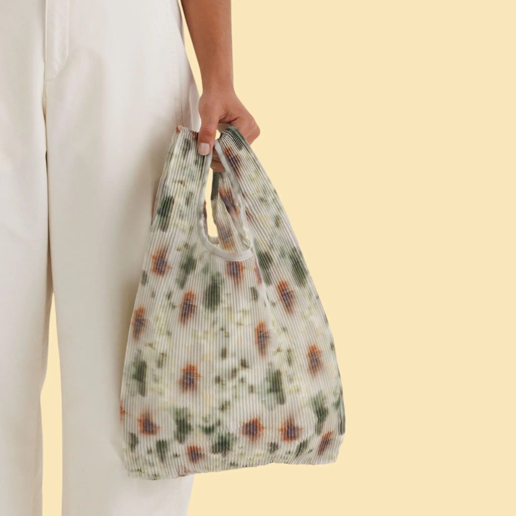 Pleated Baggu Tote Abstract Floral - Friends Nyc Brooklyn Ny