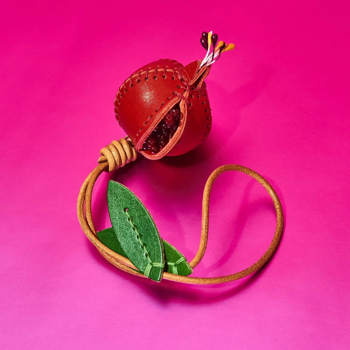 Pomegranate Bag Charm Red | Friends Nyc Brooklyn Ny