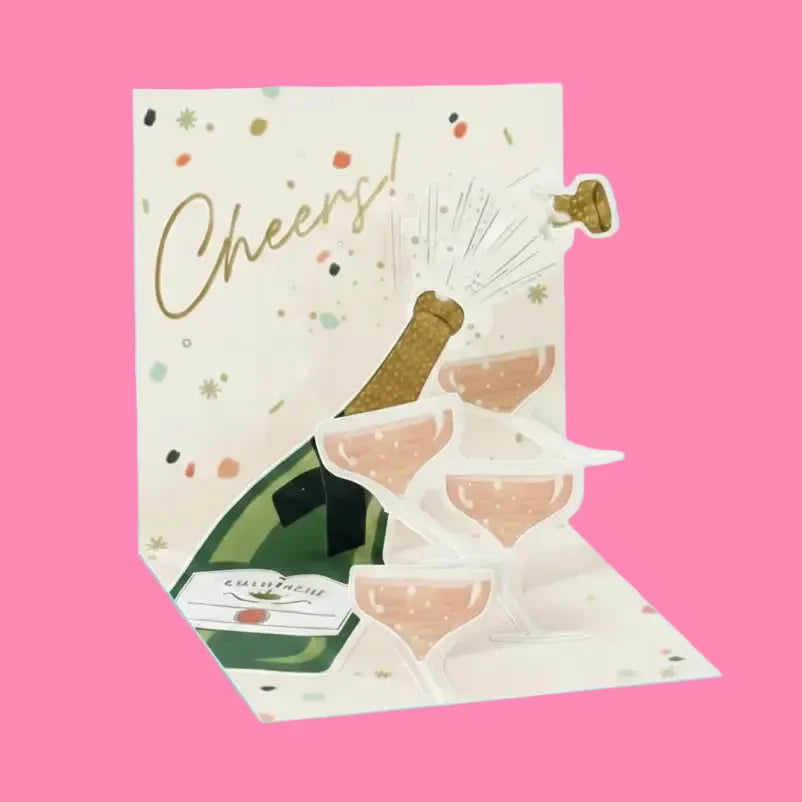 Pop Up Card Mini - Champagne Bottle | Friends Nyc Brooklyn