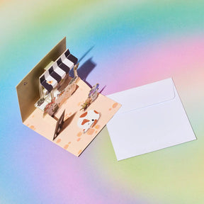 Pop Up Mini Greeting Card - Flower Cart | Friends Nyc