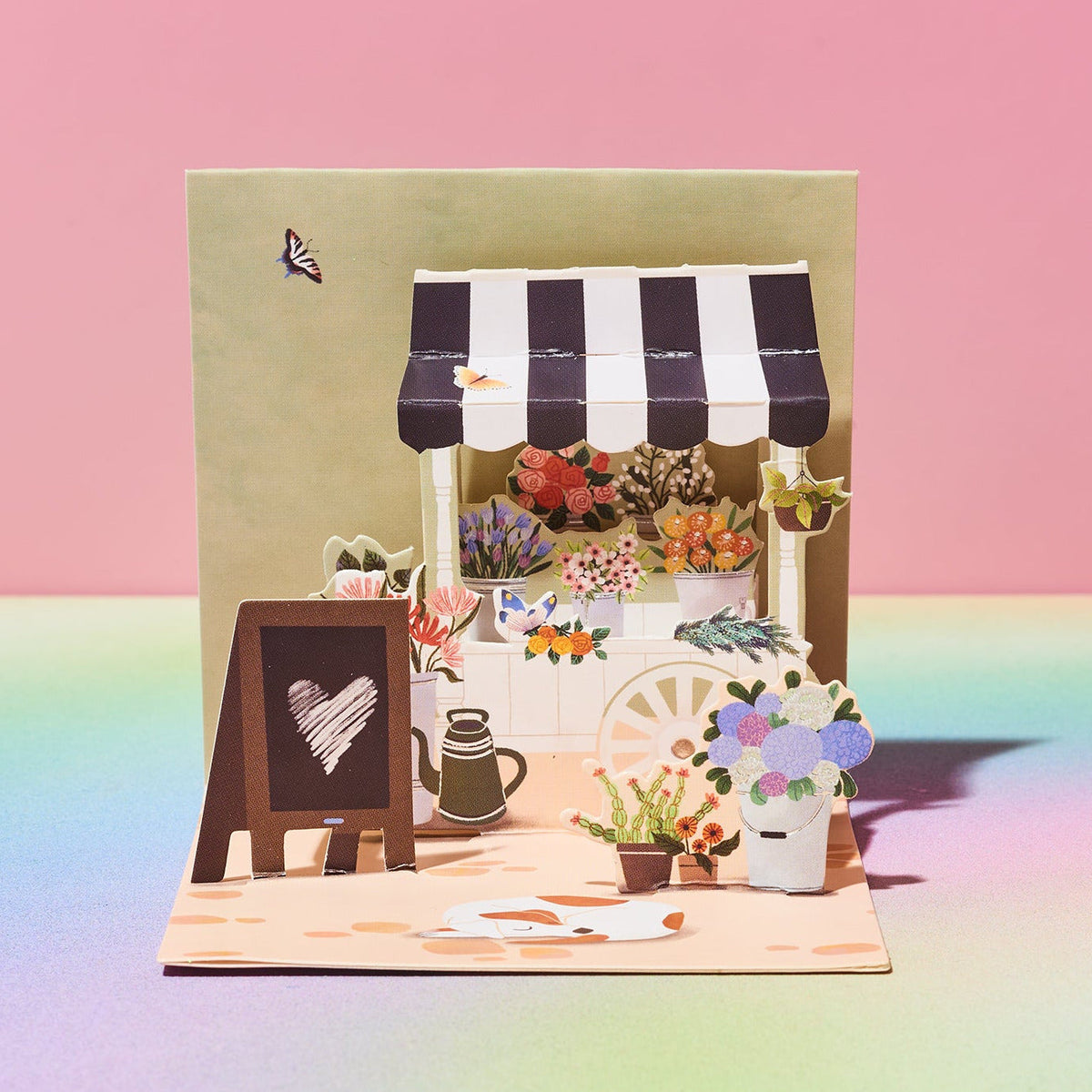 Pop Up Mini Greeting Card - Flower Cart | Friends Nyc