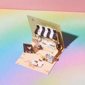 Pop Up Mini Greeting Card - Flower Cart | Friends Nyc
