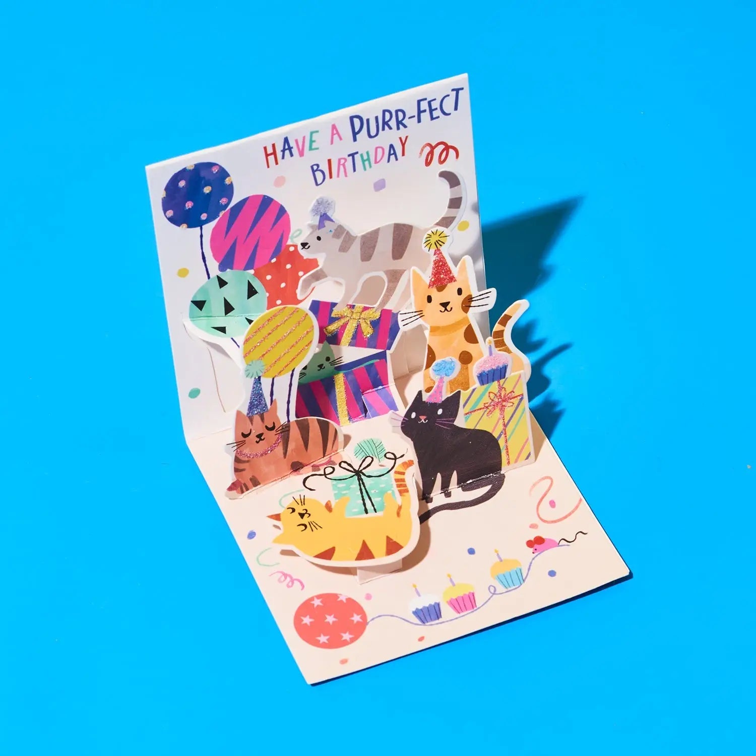 Pop Up Mini Greeting Card - Party Cats | Friends Nyc