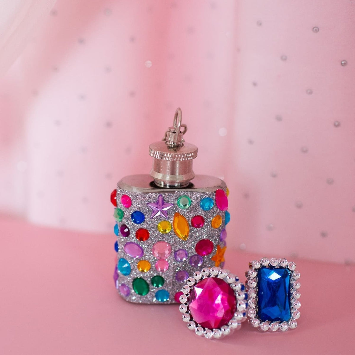 Pretty Princess Flask Keychain Accessory - Bachelorette