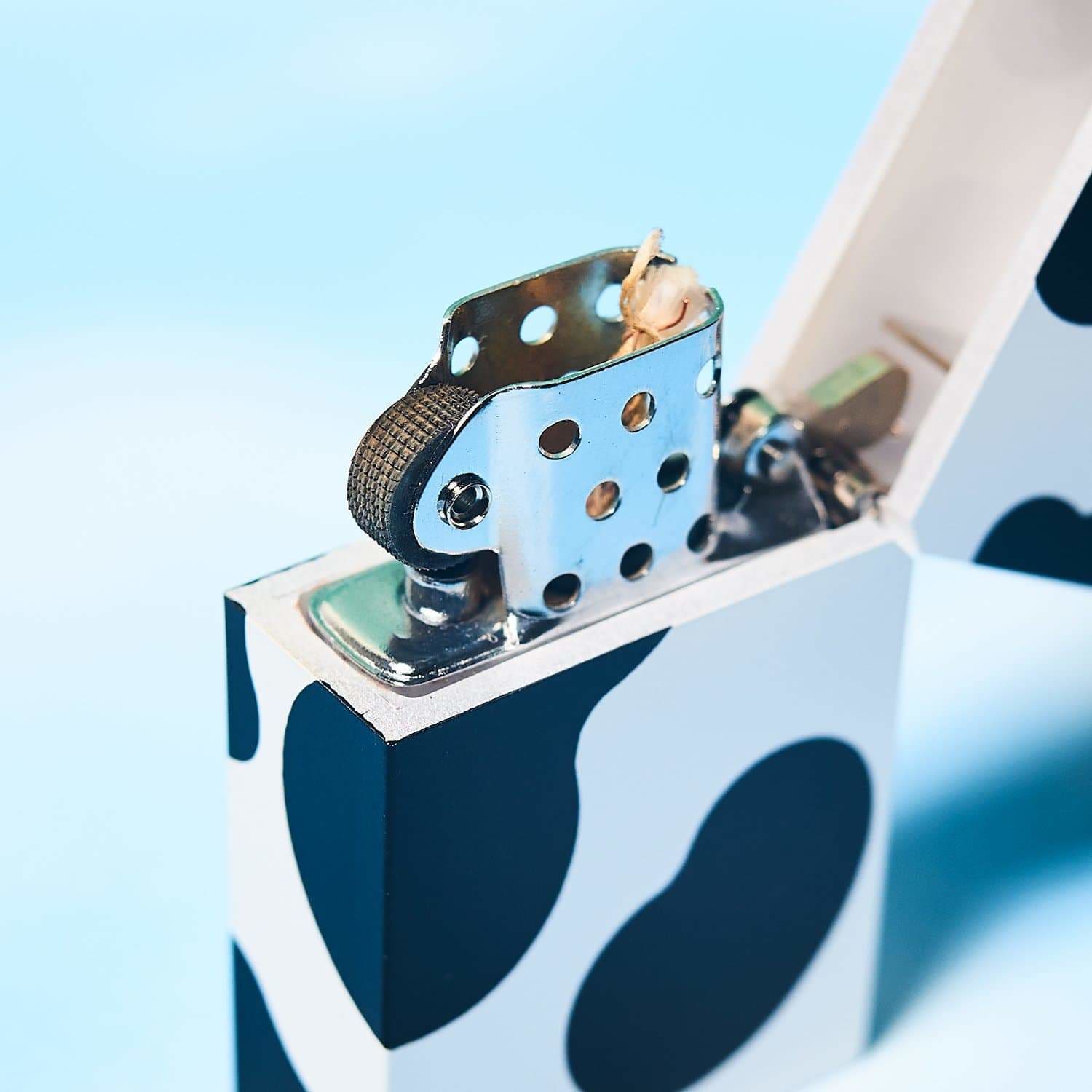 Cow Print Hard Edge Lighter Aesthetic - Animal - Cow - Print