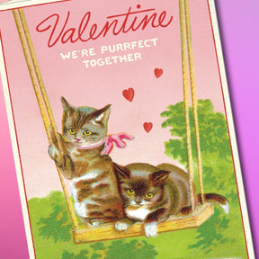 Purrfect Together Valentine’s Day Greeting Card Cat Person -