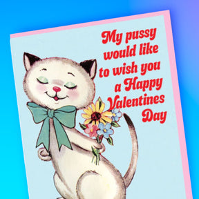 Pussy Cat Valentine’s Day Card Greeting Card - Groupbycolor