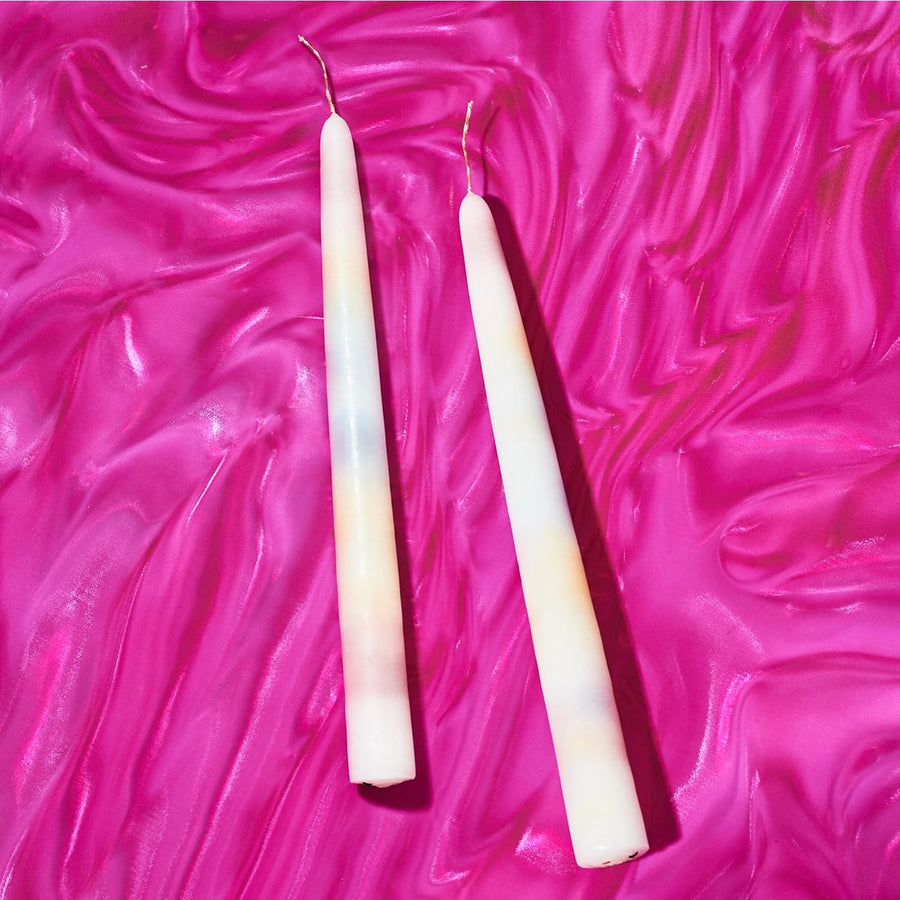 Multi Color Rainbow Drip Candles