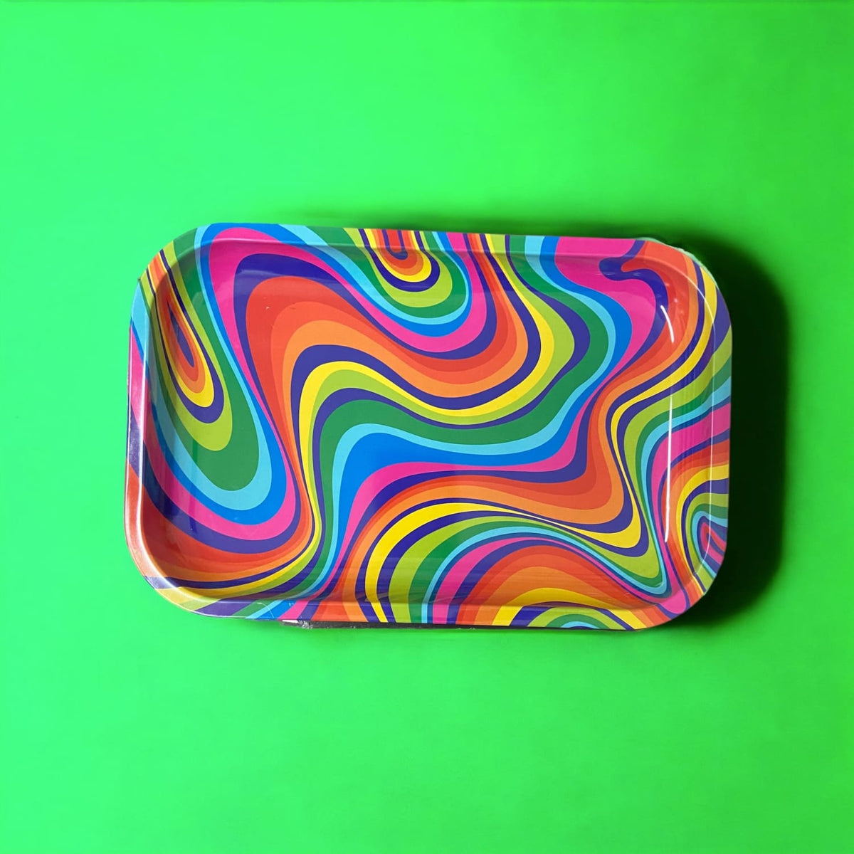 Rainbow Swirl Tray Rainbow - Rolling Tray - Sale - Smoke