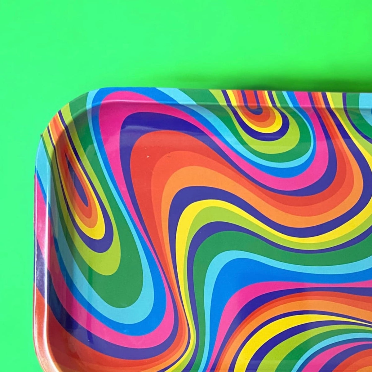 Rainbow Swirl Tray Rainbow - Rolling Tray - Sale - Smoke