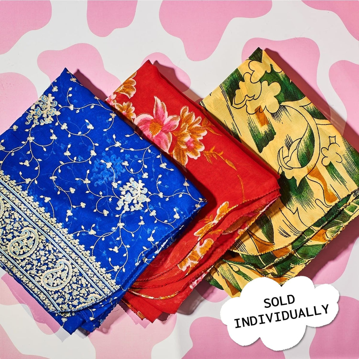 Recycled Sari Fabric Gift Wraps Bandana - Birthday Gift -