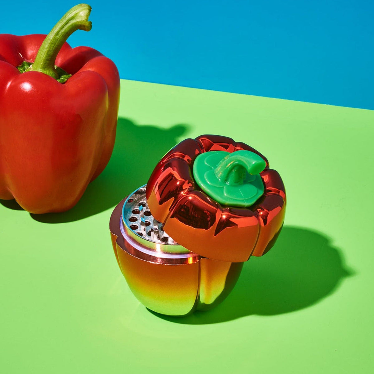Red Pepper 4 Part Grinder Cute Grinder - Fake Food - Smoke