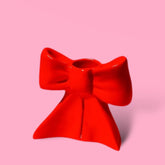 Red Bow Candle Holder Candle - Ceramic - Doiy - Web1024