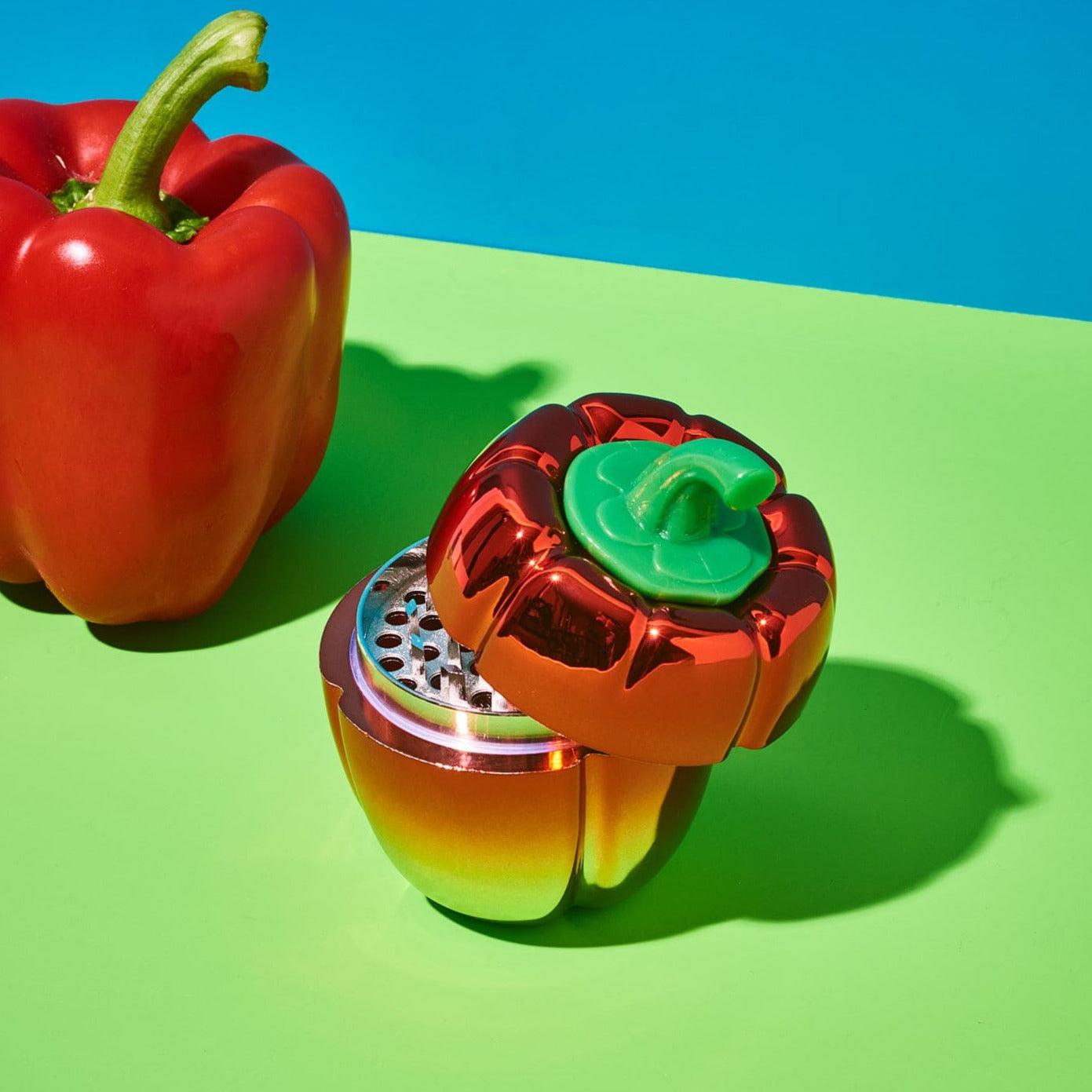 Red Pepper 4 Part Grinder Cute Grinder - Fake Food - Smoke
