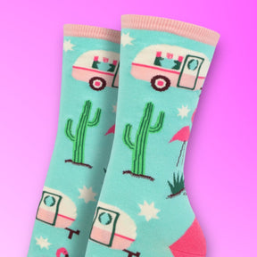 Retro Camper - Women’s Novelty Socks Women Owned
