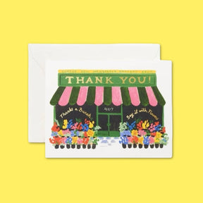 Rifle Greeting Card Flower Shop Thank You A2 - Blank - Fake