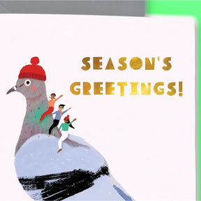 Rock Pigeon Holiday Greeting Card Christmas - Greeting Card