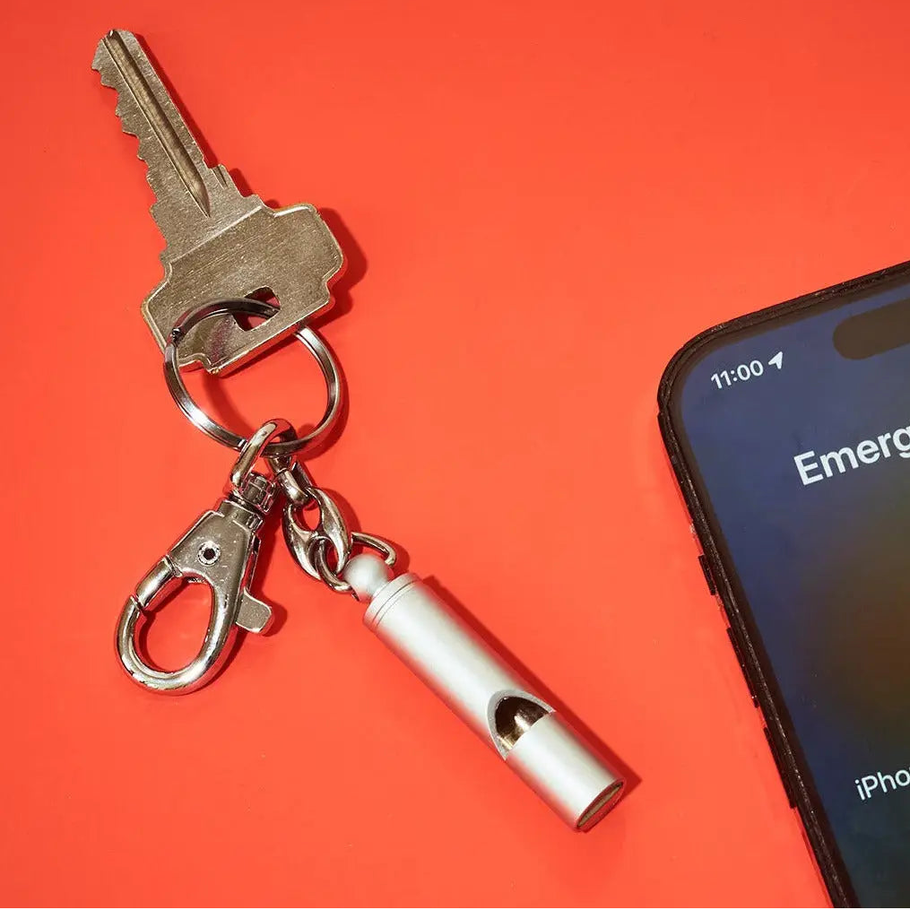 Safety Whistle Keychain Metal Alloy | Friends Nyc Brooklyn