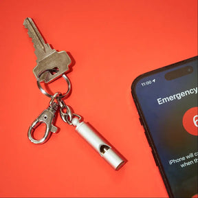 Safety Whistle Keychain Metal Alloy | Friends Nyc Brooklyn