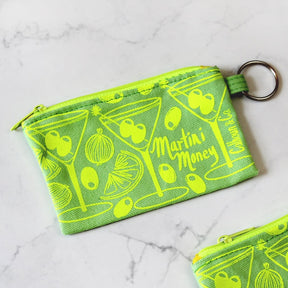 Screenprinted Coin Pouch and Keyring Back to School - Bags