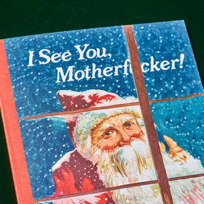 I See You Motherf*cker Santa Holiday Card
