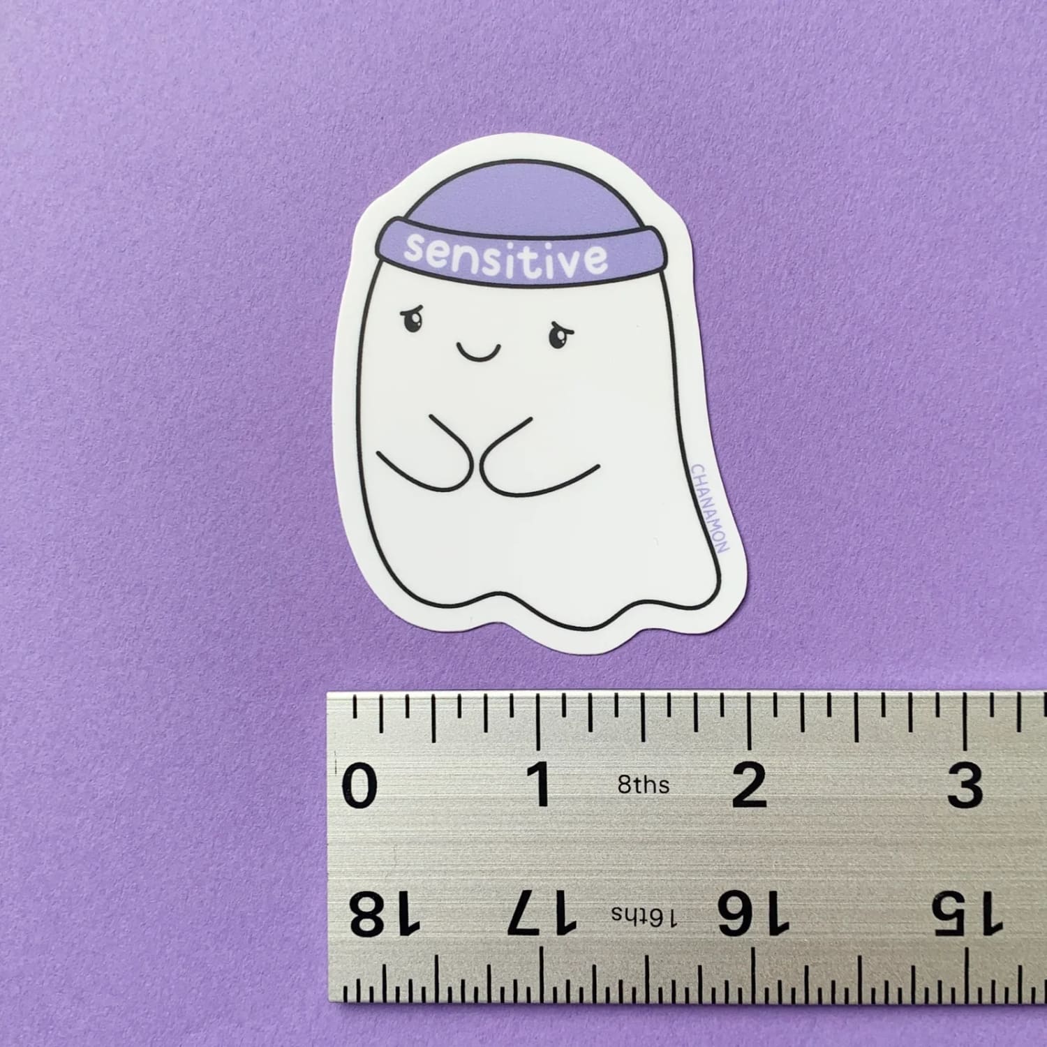 Sensitive Ghost Die Cut Vinyl Sticker Decorative Sticker