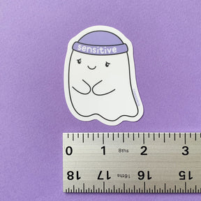 Sensitive Ghost Die Cut Vinyl Sticker Decorative Sticker