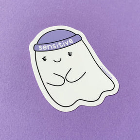 Sensitive Ghost Die Cut Vinyl Sticker Decorative Sticker