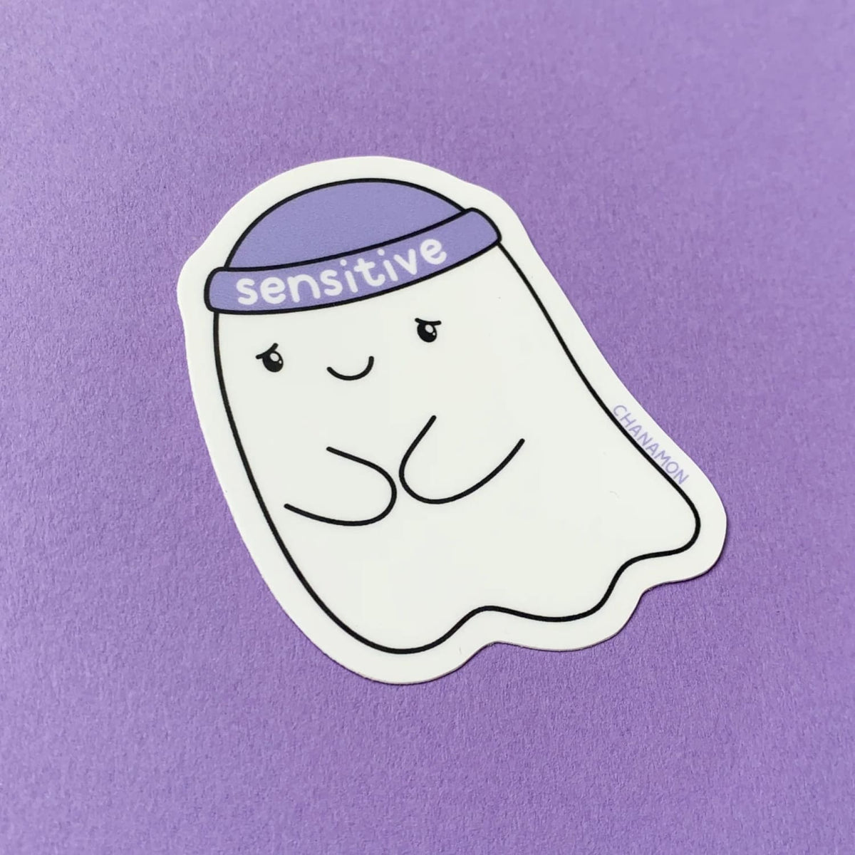 Sensitive Ghost Die Cut Vinyl Sticker Decorative Sticker