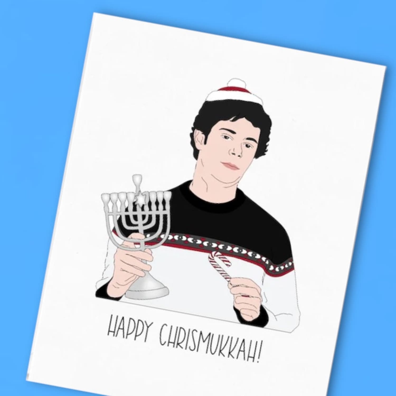 Sg Holiday Card Happy Chrismukkah Christmas - Groupbycolor