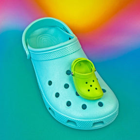 Shoe Charm - Croc Style Green Xpsd0224a