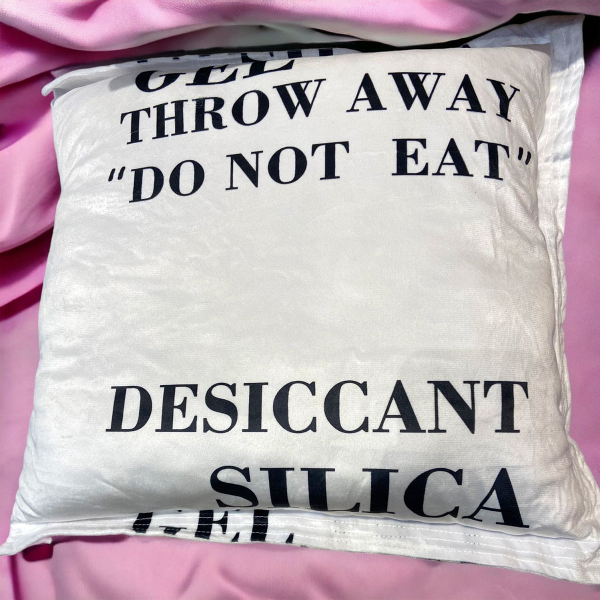 Silica Gel Dessicant Throw Pillow 0523 - Q223 -