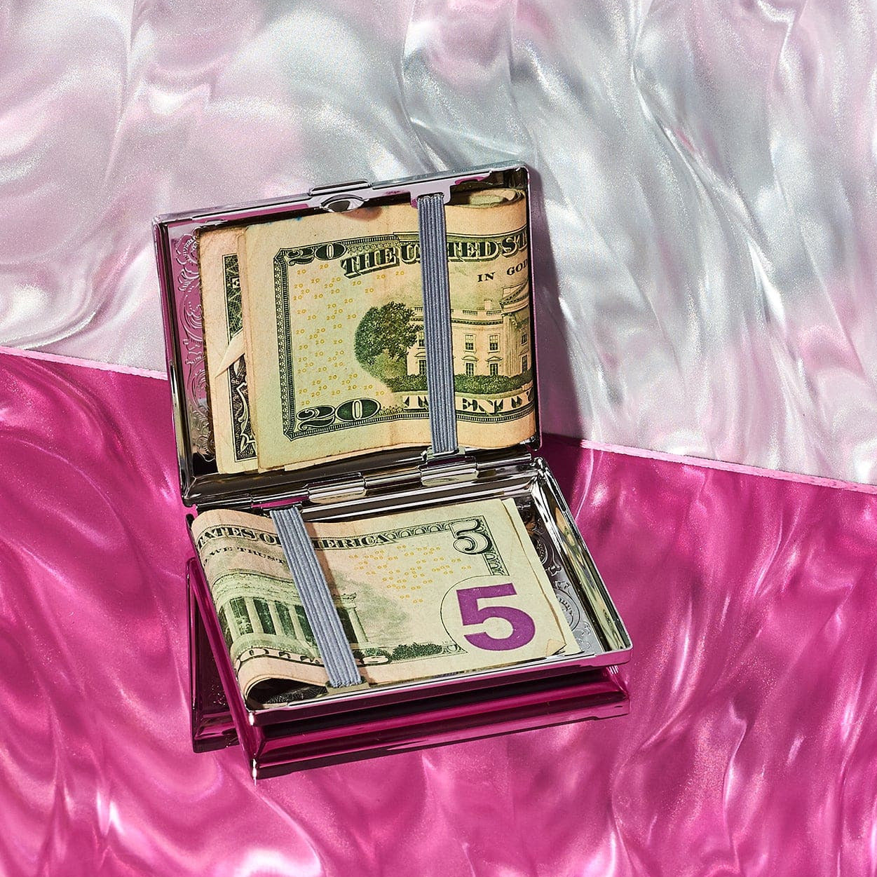 Silver Card Joint Case 90s - back to School - Card Case - 