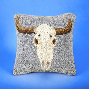 Cow Skull Hook Accent Pillow Aapiowned - Accent Pillow -