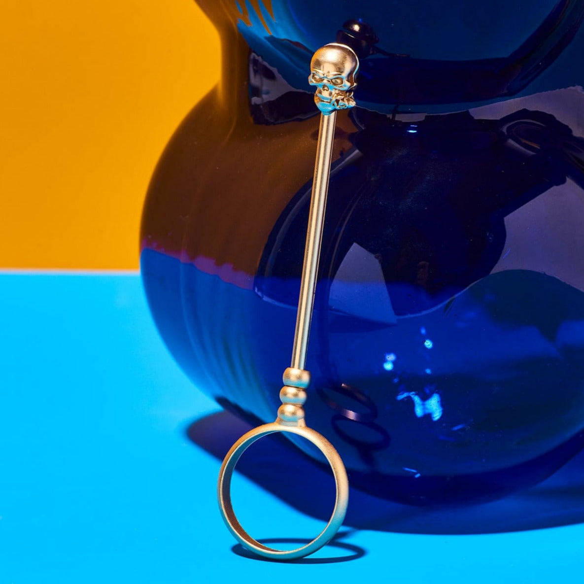 Skull Roach Clip - Gold Xsteph0325b
