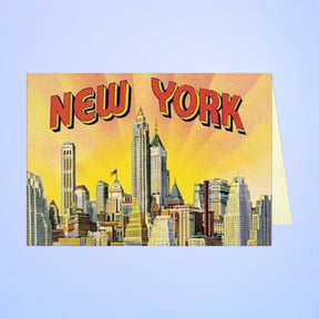 Nyc Skyline Vintage Greeting Card Greeting Card - i <3 Nyc -