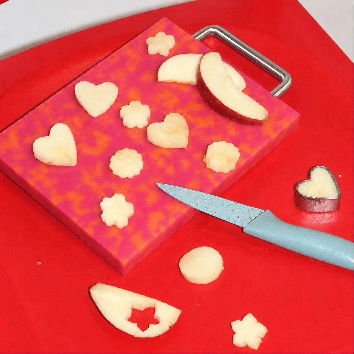 Small Cutting Board with Handle - Pink Orange | Friends Nyc