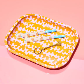 Small Giddy Rolling Tray - Squiggles Cute Rolling Tray -
