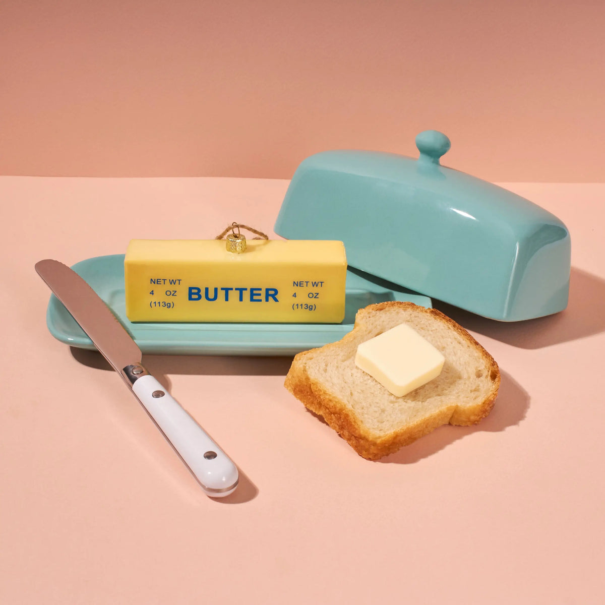 Small Stick of Butter Ornament Glass | Funny Holiday