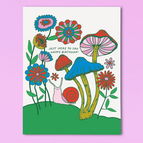 Snail Happy Birthday Greeting Card A2 - Gifts - Greeting