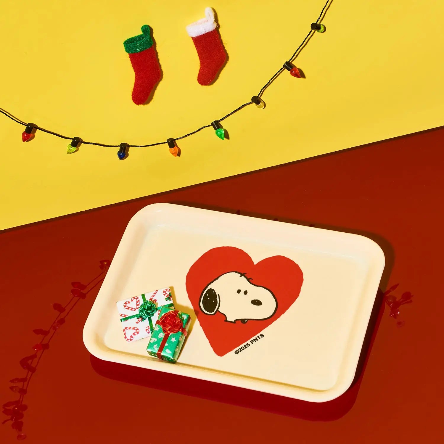 Snoopy Heart Trinket Tray Vintage Style - Ceramic Peanuts