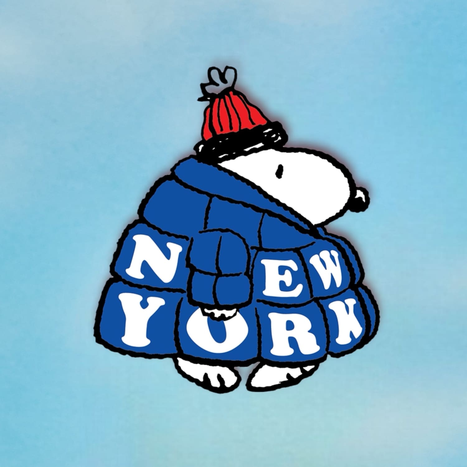 Snoopy Ny Puffer Coat Sticker Decorative Sticker - Peanuts