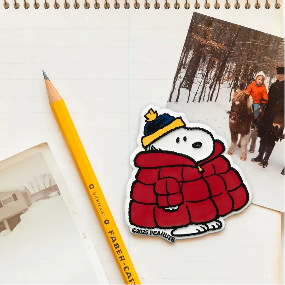 Snoopy Puffy Coat Fridge Magnet | Friends Nyc Brooklyn Ny