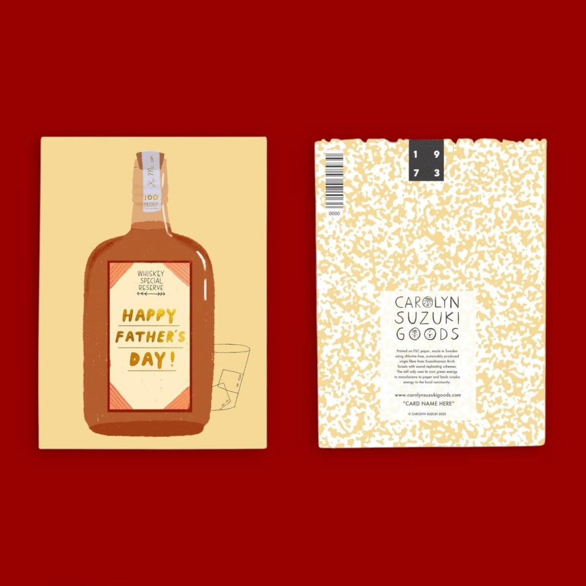 Special Reserve Whiskey Father’s Day Greeting Card Carolyn