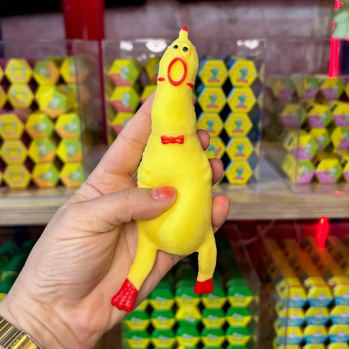 Squeaking Rubber Chicken | Friends Nyc Brooklyn Ny