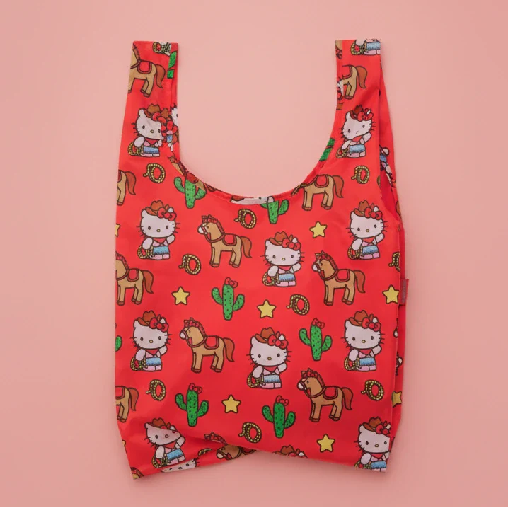 Standard Baggu Reusable Tote - Hello Kitty Western