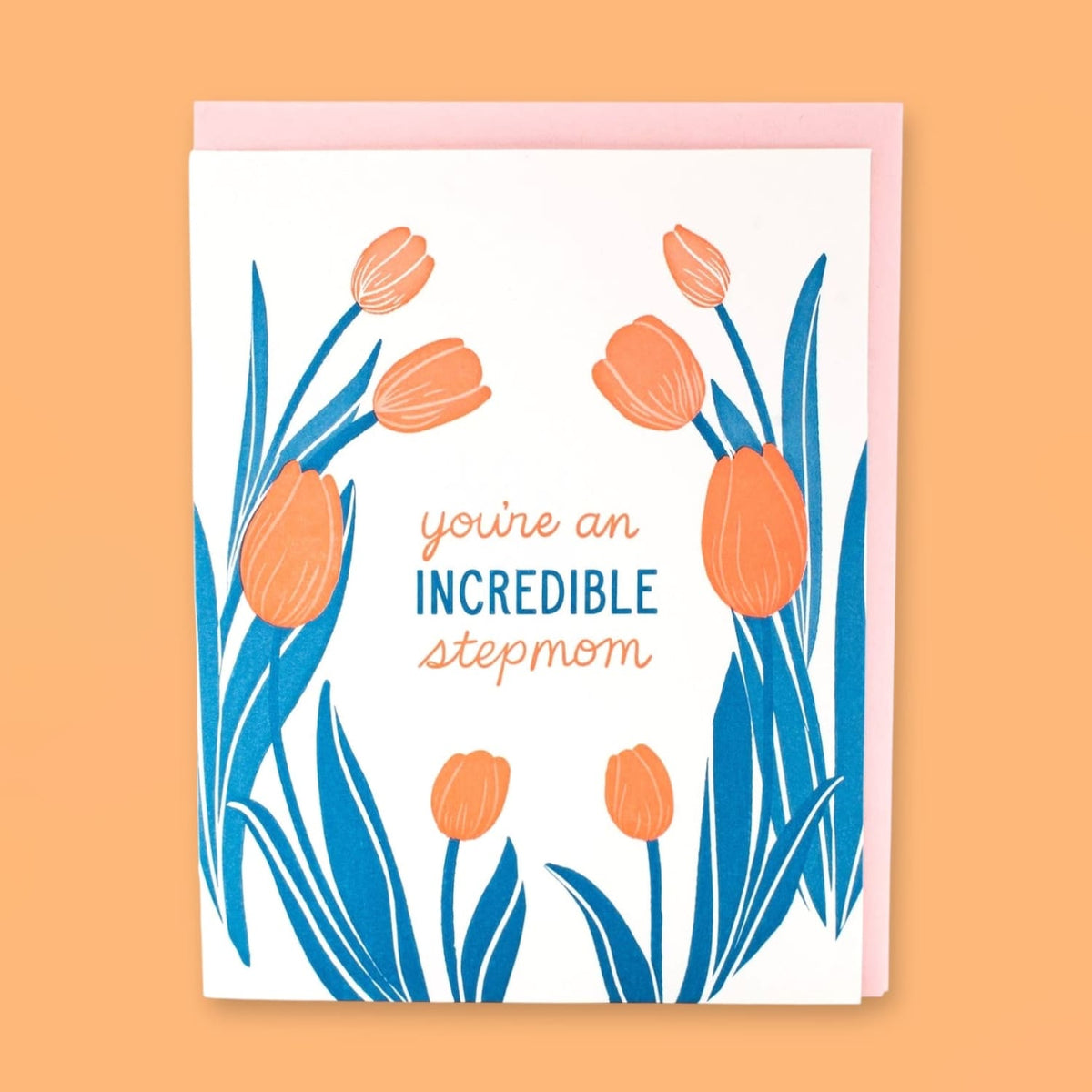 Stepmom Tulips Mother’s Day Greeting Card A2 - Blank