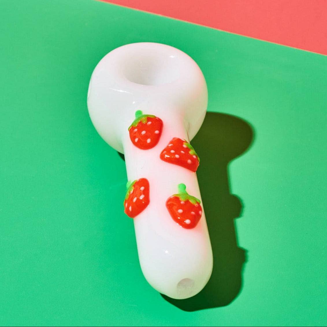 Strawberry Applique Hand Pipe Hand Pipe - Smoke Accessories