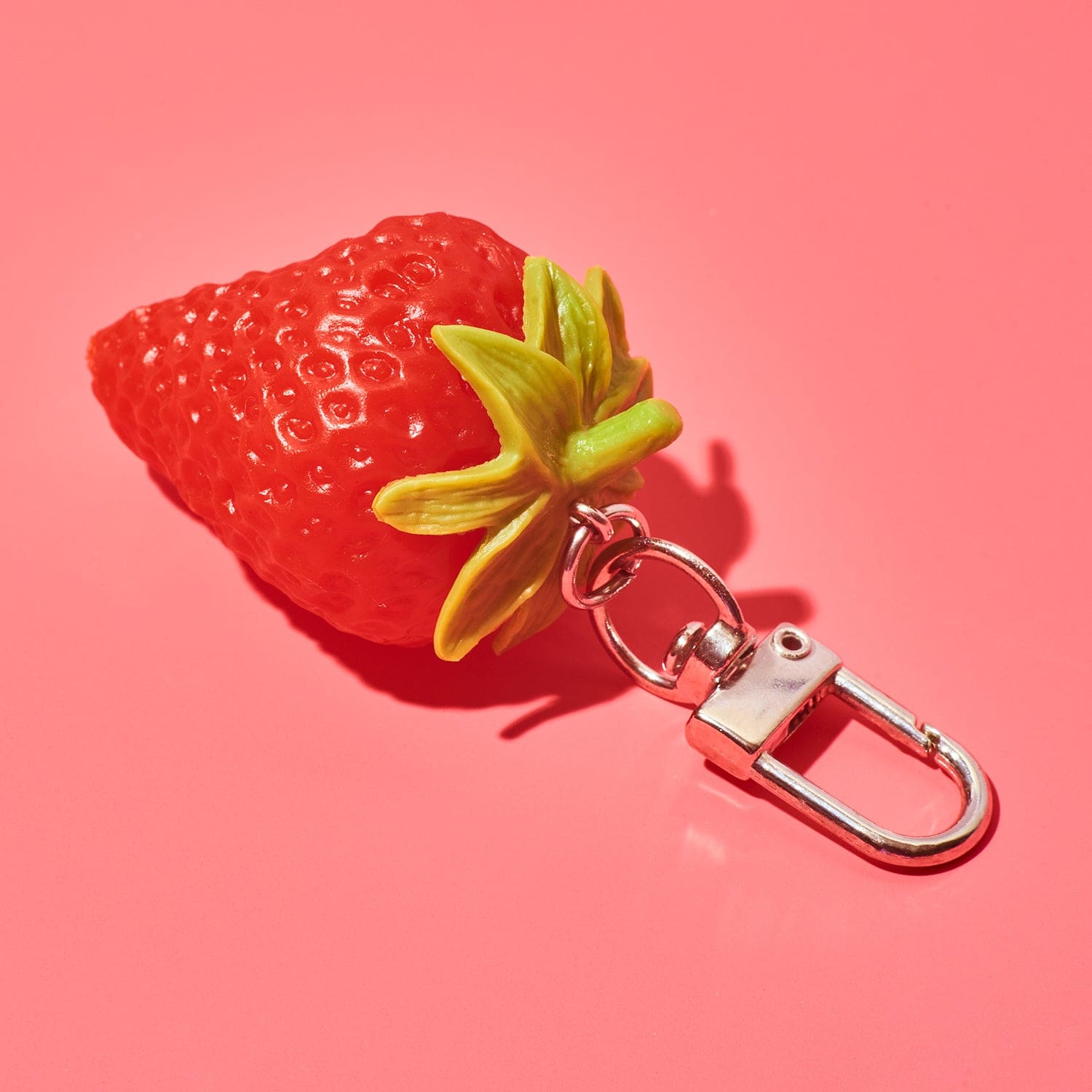 3d Keychain Strawberry Accessory Fake Food Keychain
